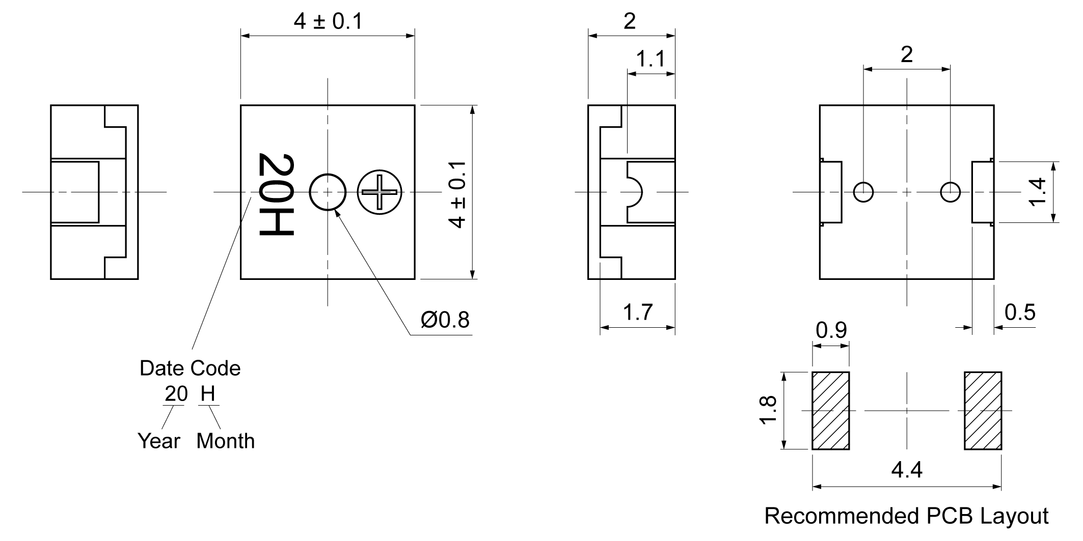 SMT4020T-40A3-17 Mechanical Drawing